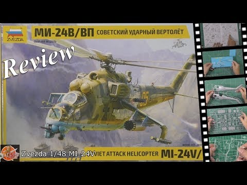 1:48 Scale Plastic Model Kit Zvezda 4823 Soviet Attack Helicopter MI-24V VP 