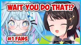 Subaru breaks into a cold sweat after finding out about Su's oshikatsu