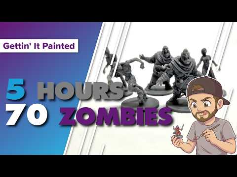 70+ Miniatures Painted in 5 Hours | Zombicide Black Plague Zombies | Speed Painting Miniatures