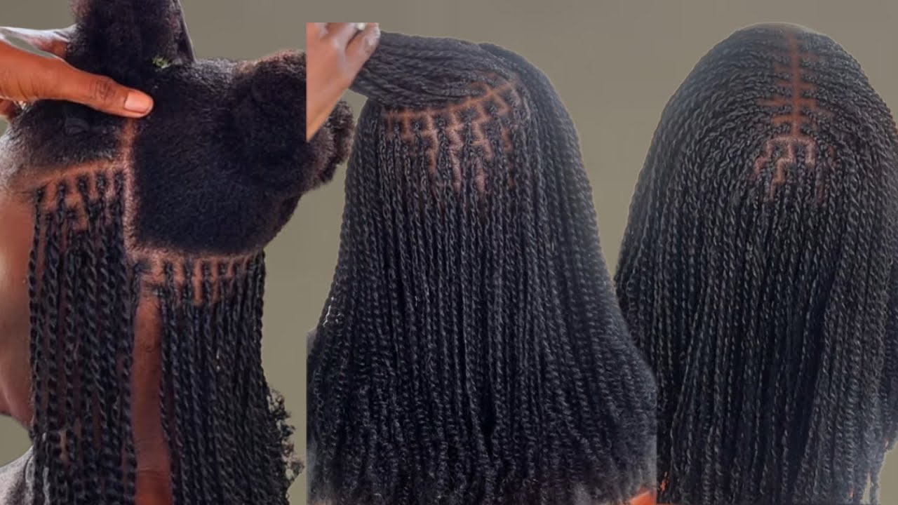 How to micro twist: synthetic hair  looks like Afro bulk hair #twist #twostrandtwist #microtwist 