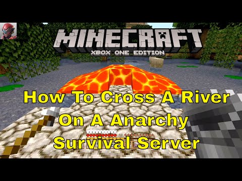 RedDevilGaming MC - Minecraft Survival How to Cross a River on A Anarchy Server Xbox One Console RedDevilGamingMC