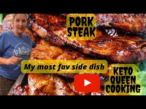 Pork steak and my most fav side dish Recipe | Keto Queen Cooking |