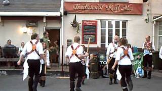 preview picture of video 'Cardiff Morris dance Idbury Hill at The Turberville in Llanharan, 23rd August 2011.'