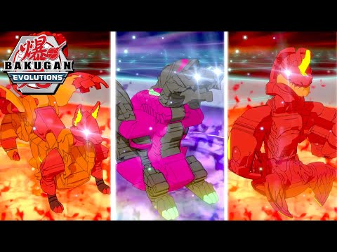 Three Bakugan Evolve Together - Bakugan: Evolutions Triple Strength Mode Bakugan Battle