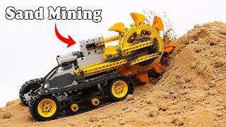 LEGO Bucket Wheel Excavator Challenge: Mining Big Sand Mountain | Smart Lego