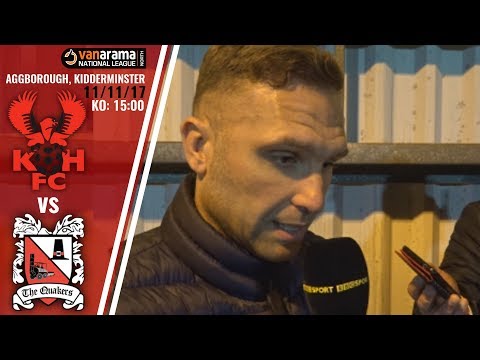 Harriers 3-3 Darlington 11/11/17: John Eustace post-match