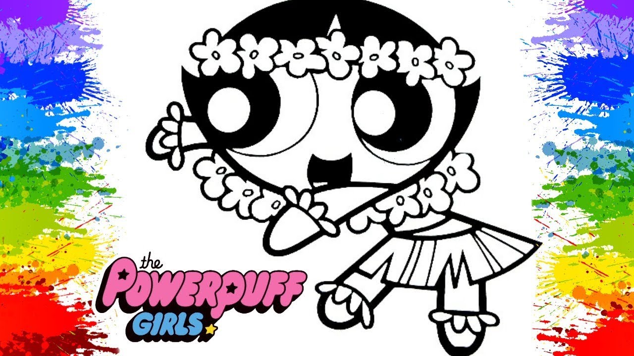 Desenhos para colorir AS MENINAS SUPER PODEROSAS Docinho flores para criancas Video infantil