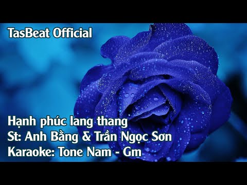 Karaoke Hạnh Phúc Lang Thang - Tone Nam | TAS BEAT