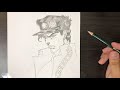 How To Draw JOTARO KUJO From Jojo Simple