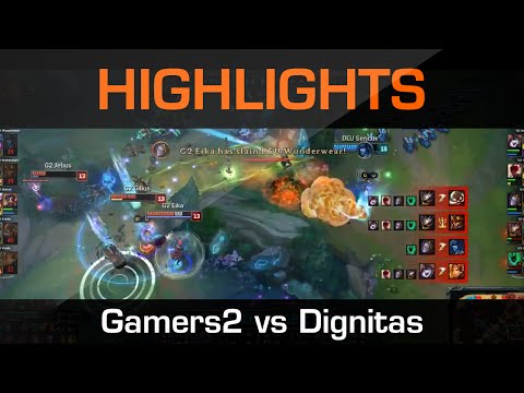 League of Legends - Gamers2 vs. dignitas highlights (EU Challenger Series Week 4)