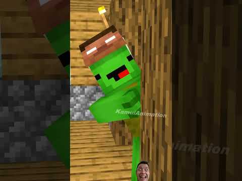 💀 Mikey threatens JJ - MAIZEN Minecraft Animation #shorts reaction