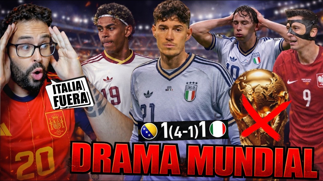 💥¡DRAMA ITALIA! SIN MUNDIAL por 3ª VEZ - LEWANDOWSKI dice ADIÓS - TURQUIA HISTÓRICA - ESPAÑA EMPATE