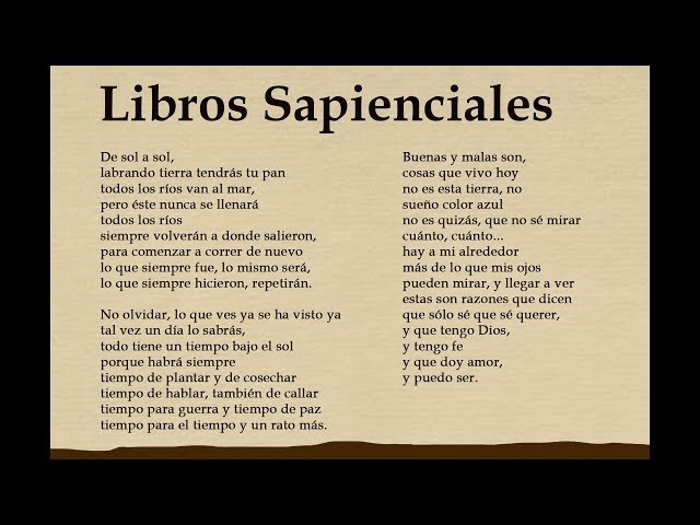 Vox Dei - Libros Sapienciales (Letra) Vox Dei - Libros Sapienciales (Letra)