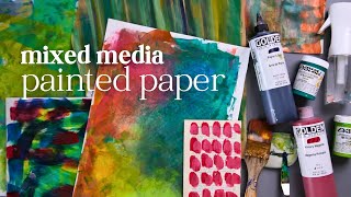 Mixed Media Painted Paper | For Fun and Exploration