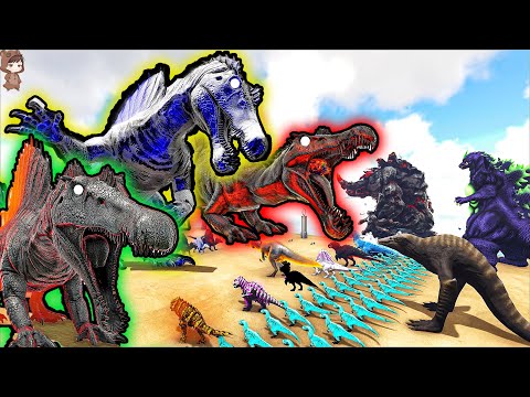 Team Primal Fear Spinosaurus VS Mod Dinousars | ARK Mod Battle Ep.370