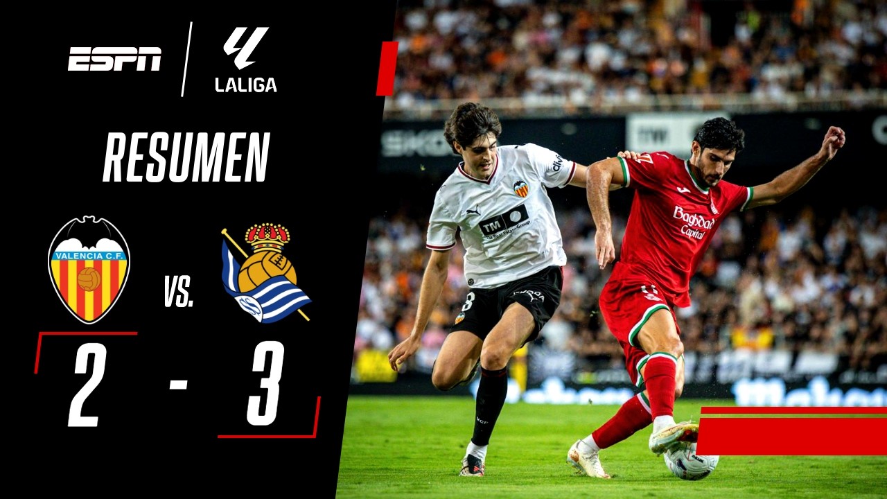 EL VALENCIA DE GUIDO RODRIGUEZ CAYÓ DE LOCAL ANTE LA REAL | Valencia 2-3 Real Sociedad | RESUMEN