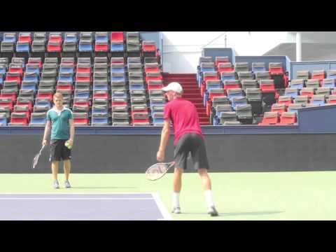 Kevin Anderson serve practice at SHANGHAI MASTERS 2015