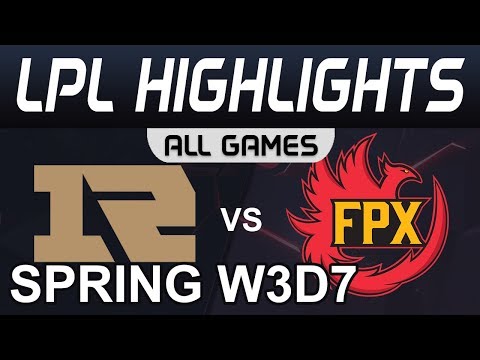 RNG vs FPX Highlights ALL GAMES LPL Spring 2020 W3D7 Royal Never Give Up vs FunPlus Phoenix by Onivi