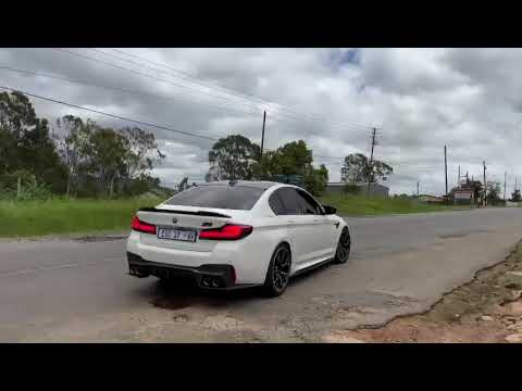 bmw f90 m5 lci with m performance exhaust launch