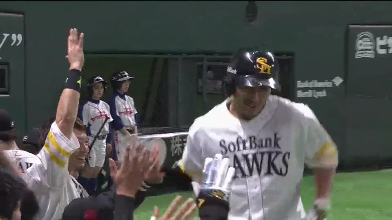 お待たせ、ホークス柳田悠岐が46打席目で今季1号ソロ「やっと1本出ましたね」