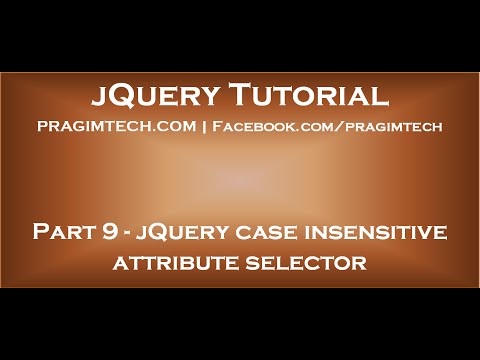 jQuery case insensitive attribute selector