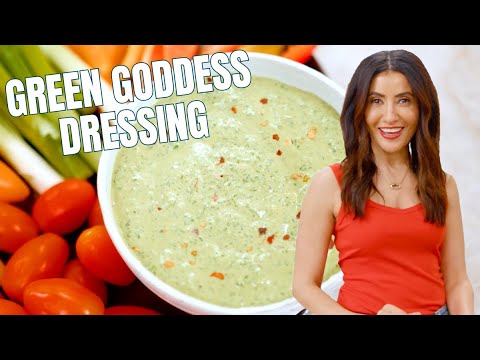 5-Minute Green Goddess Dressing with Tahini (Vegan)!