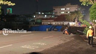 Jalan Gubeng Surabaya Ambles, Bappeko Sebut karena Ada Kesalahan Pembangunan Proyek