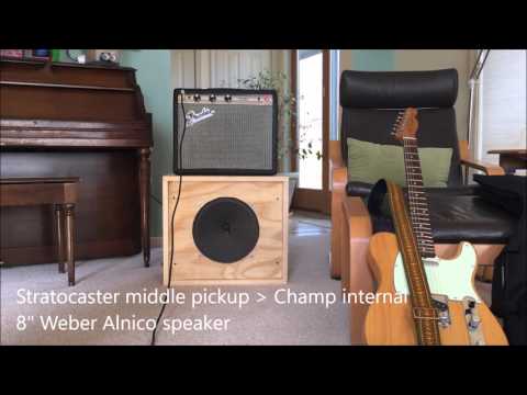 Fender Silverface Champ Speaker comparision - Weber Alnico 8" vs WGS 12" G12Q Extension Cab