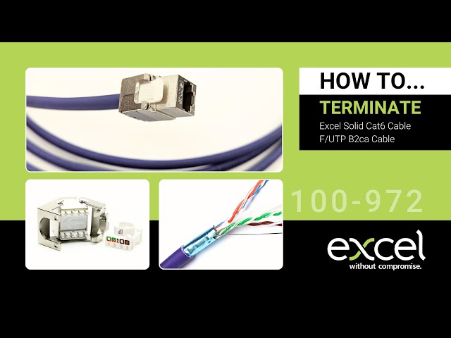 100-972 - Excel Cat6 FTP Screened Low Profile Keystone Jack