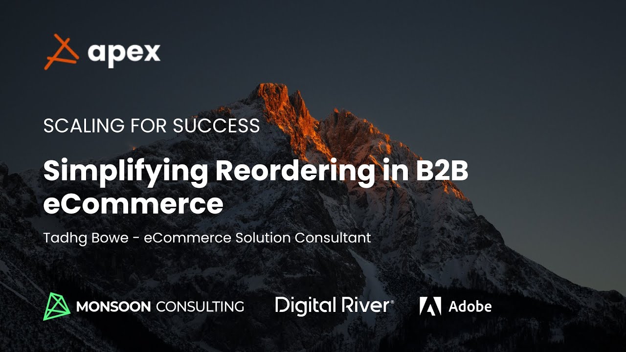 Simplifying Reordering in B2B eCommerce | Tadhg Bowe Highlights
