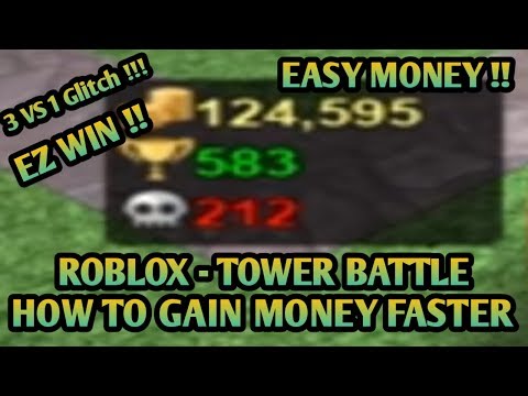 HOW TO GET EASY WIN / GAIN MONEY FASTER | ROBLOX - TOWER BATTLE
