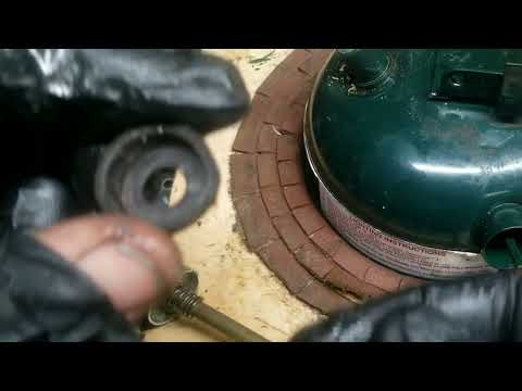 Replacing a Coleman plastic pump cup with a leather one