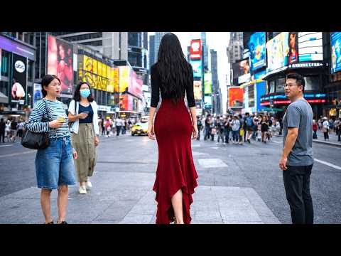 Tall Giant and Beautiful Woman Enchant the Public! Street Reactions ❤️