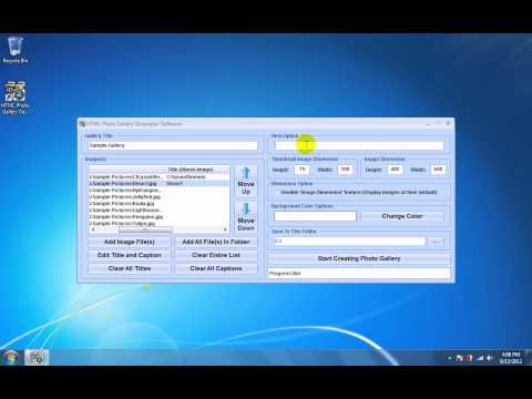 HTML Photo Gallery Generator Software