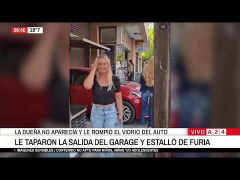 🚘 DÍA DE FURIA: LE TAPARON LA SALIDA DEL GARAGE Y ESTALLÓ