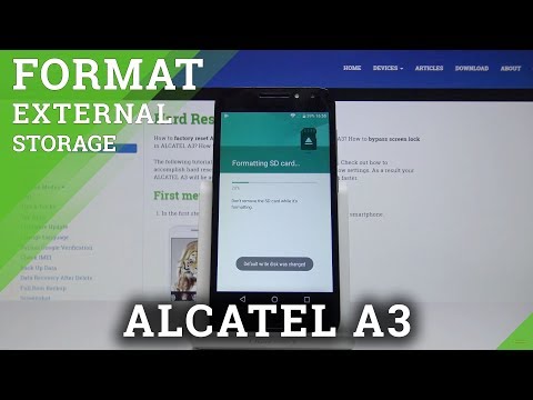 How to Format External Storage in ALCATEL A3 - Erase SD Card