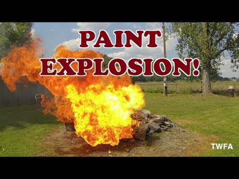 Shooting Spray Paint Cans In Slow Motion