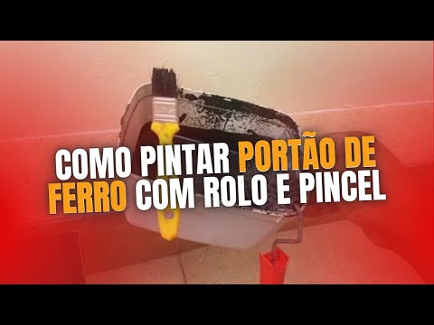 HOW TO PAINT AN IRON GATE WITH A ROLLER AND BRUSH