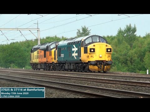 37025 & 37116 at Bamfurlong - 15th June 2020