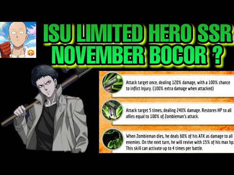 ISU GACHA NEXT LSSR OPM BULAN NOVEMBER, ZOMBIEMAN AKAN HADIR KAH ? - One Punch Man The Strongest
