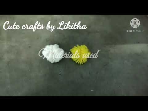 How to prepare flower with wool