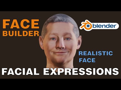 REALISTIC FACE, FACIAL EXPRESSSIONS ( KEN TOOLS ADDON, BLENDER 292 )