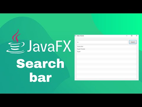 JavaFX and Scene Builder - Basic Java Search bar setup