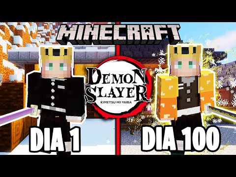 I SURVIVED 100 Days in KIMETSU NO YAIBA in Minecraft!  This is what happened...