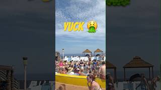 I think this is a record. Pool FULL… Do you swim in cruise pools? #cruise #pool #gross #cruiseship