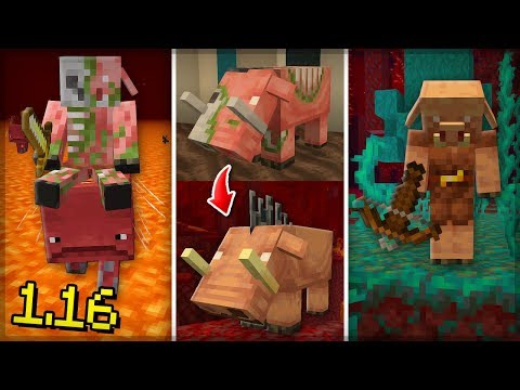 ✔ MINECRAFT 1.16 - THE NEW MOBS FROM THE NETHER UPDATE!