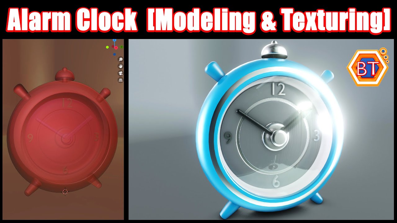 Blender 2.91 - Alarm Clock 3D Modeling Beginner Tutorial