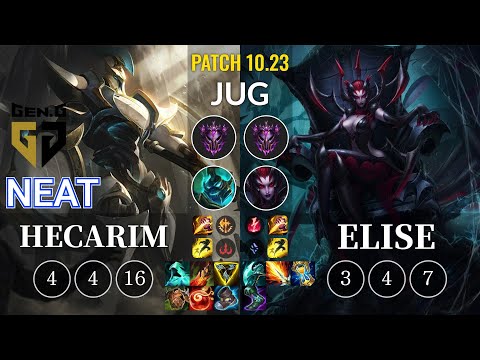 GEN Neat Hecarim vs Elise Jungle - KR Patch 10.23