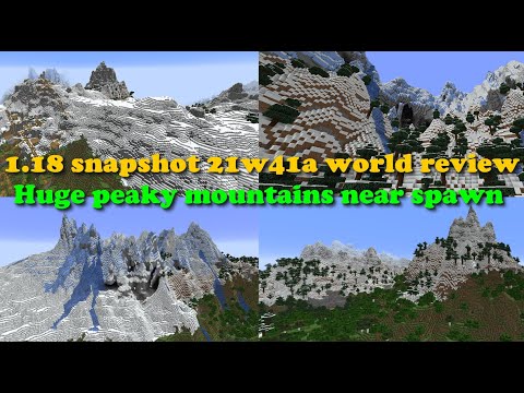 Minecraft 1.18 snapshot 21w41a world generation overview