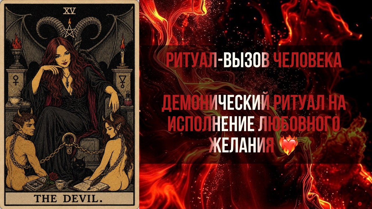 Ритуал-вызов человека, ритуал на исполнение любовного желания 😈❤️‍🔥❤️?
